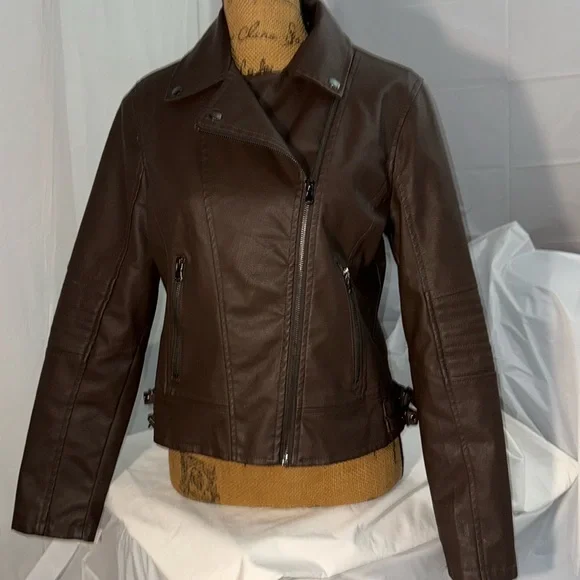 Pink Faux Leather Jacket - Picture 1 of 1